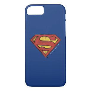 Capa Para iPhone Da Case-Mate Superman S-Shield Logótipo Grunge Black Outline