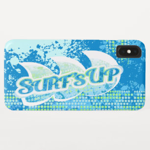 Capa Para iPhone XS Max Surf verde azul para cima