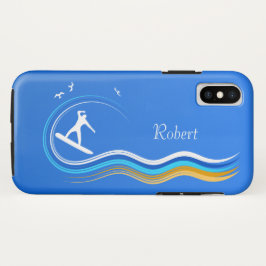 Capa Para iPhone Da Case-Mate Surfista legal navegando em uma onda fina