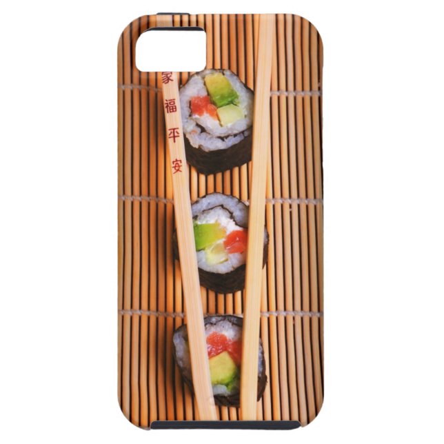 Capa Para iPhone, Case-Mate Sushi e chopsticks de madeira (Traseira)