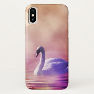 Capa Para iPhone Da Case-Mate Swan Branco flutuando num lago névoo
