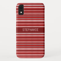 Sweater Red Stripe Natal Personalizado