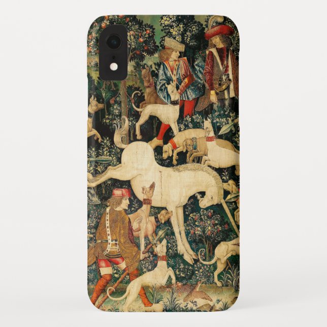 Capa Para iPhone, Case-Mate Tapeçarias do Unicórnio Medieval Clássico Defende  (Verso)