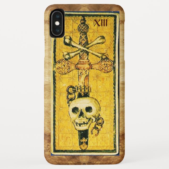 Capa Para iPhone, Case-Mate TAROTS DA RENASCENÇA ANTIGA,ÁS DE ESPADAS Pergamin (Verso)
