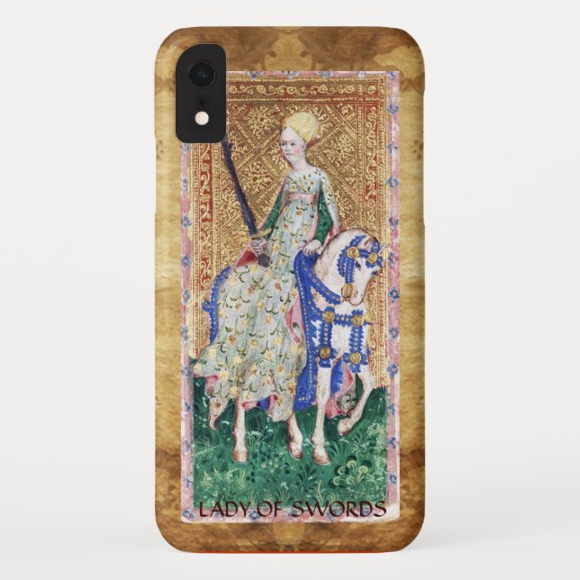 CAPA PARA iPhone, Case-Mate  TAROTS DA RENASCENÇA ANTIGA  / DAMA DE ESPADAS (Verso)
