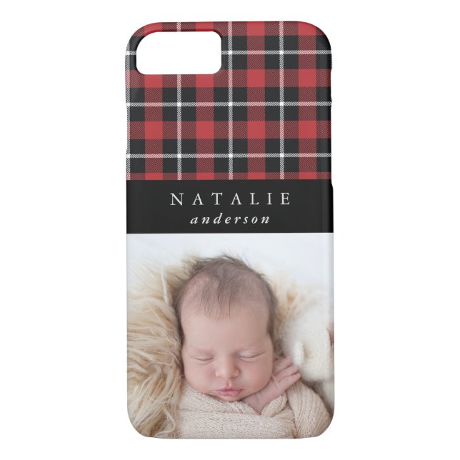 Capa Para iPhone, Case-Mate Tartan check personalizado foto invernal (Verso)