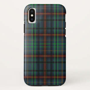 Capa Para iPhone X Tartan em azul, laranja, verde...