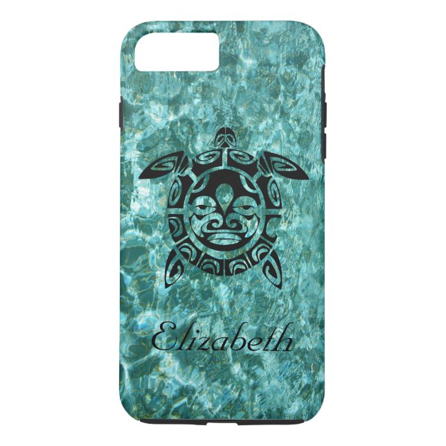 Capa Para iPhone, Case-Mate Tartaruga Marinha Tribal Personalizada Azul (Verso)