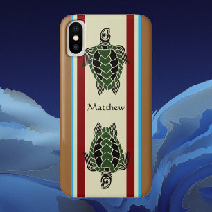 Capa Para iPhone X Tartarugas Tribais