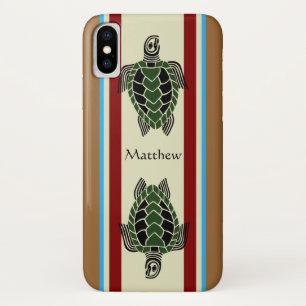Capa Para iPhone X Tartarugas Tribais