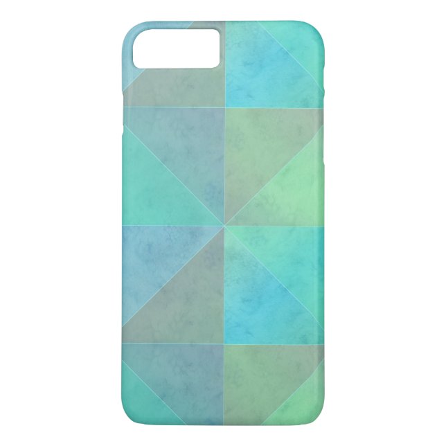 Capa Para iPhone, Case-Mate Teal Blue Green Triangles Geométrico (Verso)
