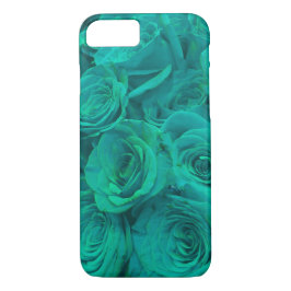 Capa Para iPhone Da Case-Mate Teal elegante romântico - rosas verdes
