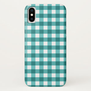 Capa Para iPhone Da Case-Mate Teal Gingham