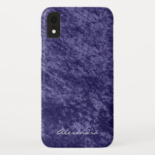 Capa Para iPhone Da Case-Mate Tecido roxo violeta feminino do falso de veludo do
