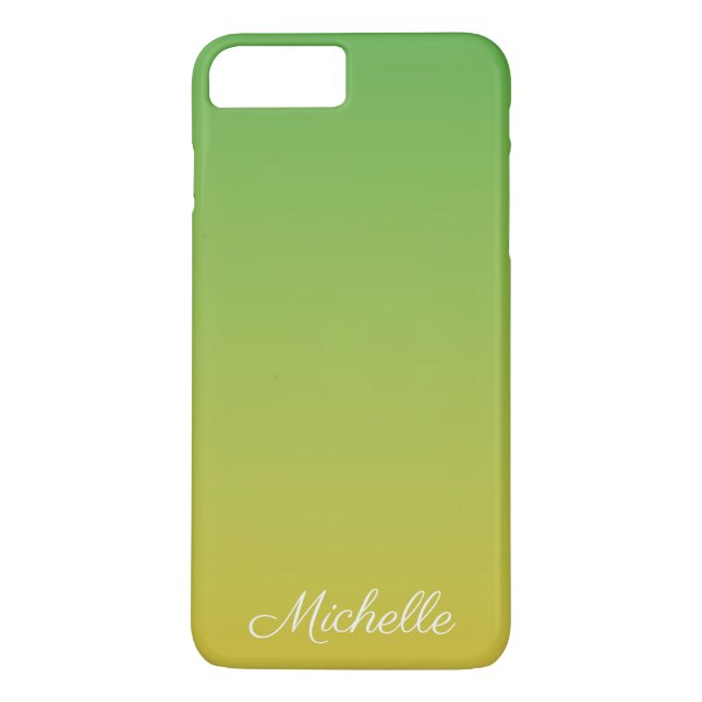 Capa Para iPhone, Case-Mate Tecido verde e amarelo personalizado (Verso)