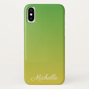 Capa Para iPhone Da Case-Mate Tecido verde e amarelo personalizado