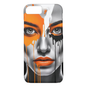 Capa iPhone 8/ 7 técnica de pintura Estilo do Rosto da Mulher