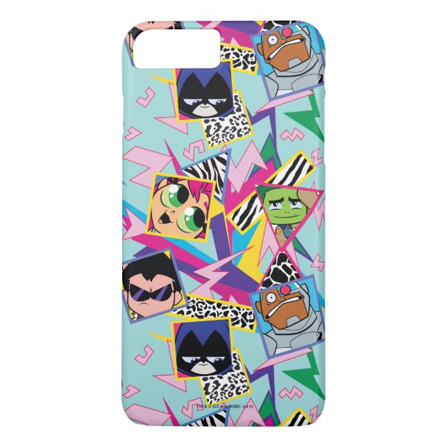 Capa Para iPhone, Case-Mate Teen Titans Go! | Colagem em grupo dos anos 90 (Verso)
