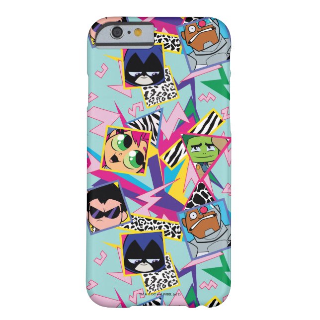 Capa Para iPhone, Case-Mate Teen Titans Go! | Colagem em grupo dos anos 90 (Verso)