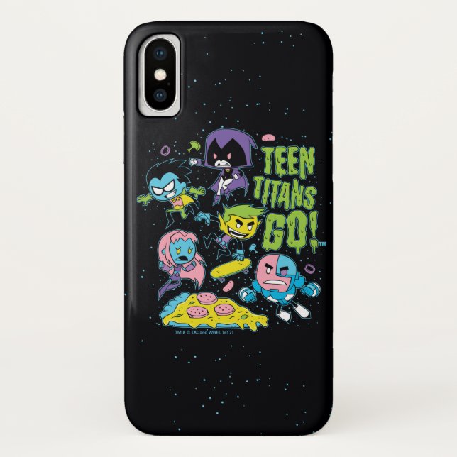 Capa Para iPhone, Case-Mate Teen Titans Go! | Gráfico de pizza da primavera de (Verso)
