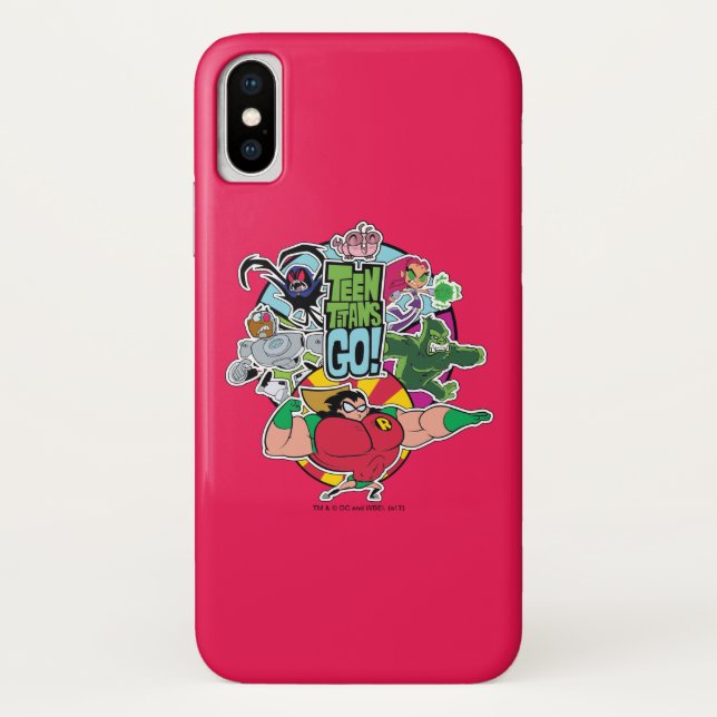 Capa Para iPhone, Case-Mate Teen Titans Go! | Gráfico do grupo de equipes (Verso)