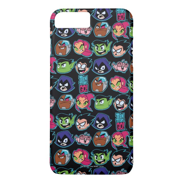 Capa Para iPhone, Case-Mate Teen Titans Go! | Padrão da cabeça dos Titans (Verso)