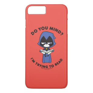 Capa iPhone 8 Plus/7 Plus Teen Titans Go!   Raven "Estou Tentando Ler"