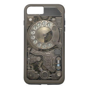 Capa Para iPhone Da Case-Mate Telefone de Discagem de Metal Rotário Steampunk.