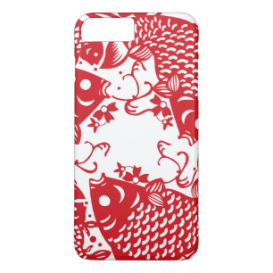 Capa Para iPhone Da Case-Mate Telefone do Grupo de Peixes Koi Carp Red Whirling