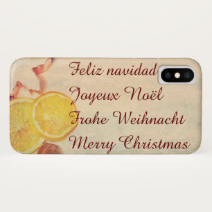 Capa Para iPhone Da Case-Mate Tema de Natal com Frutas em Visual Vintage Pastel