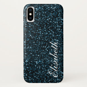 Capa Para iPhone X Tendência azul escuro brilhante impresso personal