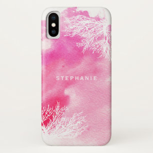 Capa Para iPhone Da Case-Mate Tendência de recife de coral cor-de-rosa com abert