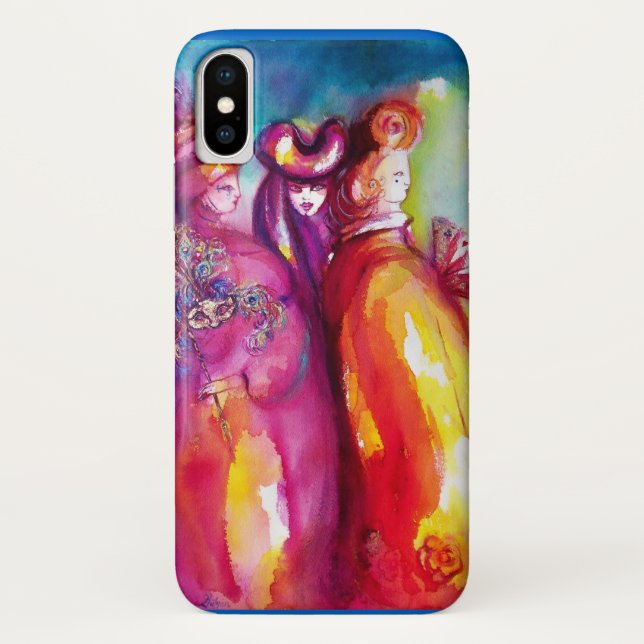 Capa Para iPhone, Case-Mate TERCEIRA MASSA/Bola de Mascarada do Carnaval de Ve (Verso)