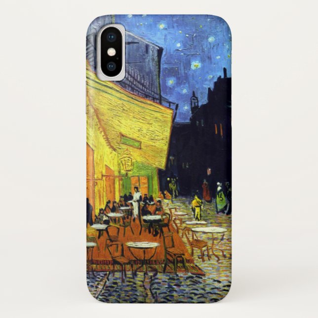 Capa Para iPhone, Case-Mate Terraço do café na noite por Van Gogh (Verso)