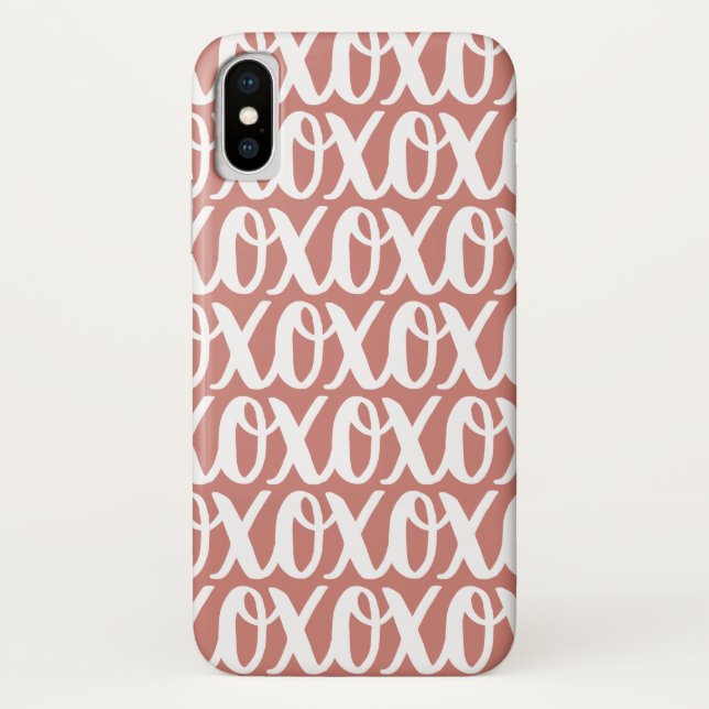 Capa Para iPhone, Case-Mate Terracota Rosa Branco Padrão (Verso)