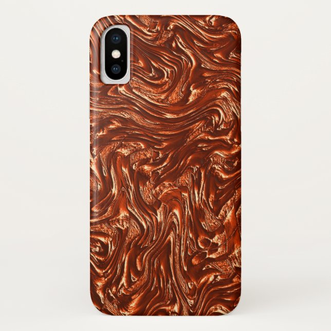 Capa Para iPhone, Case-Mate Terrata marrom texturizada (Verso)