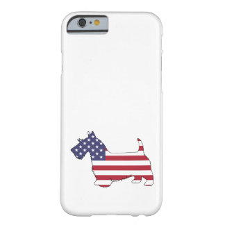 Capa Barely There Para iPhone 6 Terrier escocês - "bandeira americana "