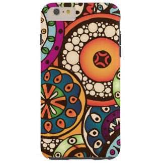 Capa Tough Para iPhone 6 Plus Teste padrão abstrato retro na moda Funky de Boho