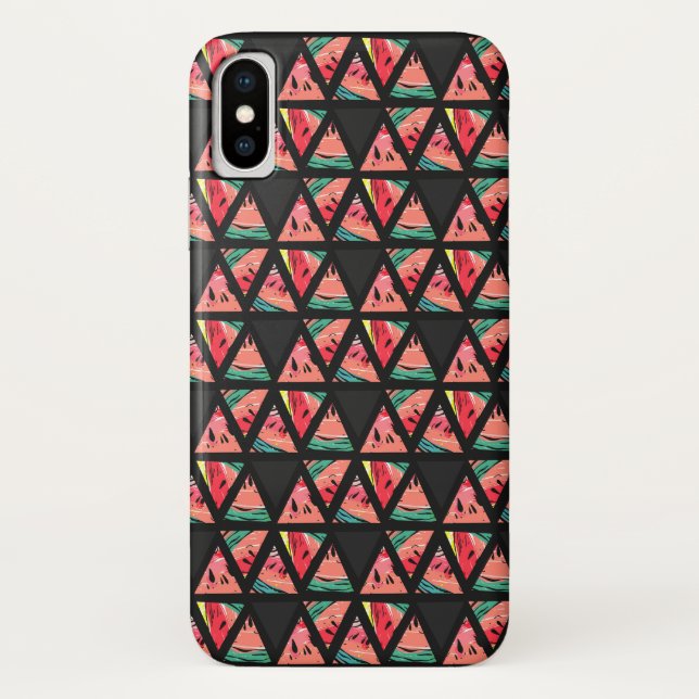 Capa Para iPhone, Case-Mate Teste padrão abstrato tirado mão da melancia (Verso)
