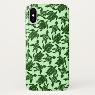 Capa Para iPhone X Teste padrão animal bonito da tartaruga de mar