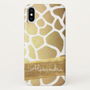 Capa Para iPhone Da Case-Mate Teste padrão animal Dourado e branco com brilho