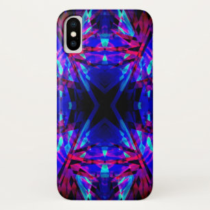 Capa Para iPhone Da Case-Mate Teste padrão azul e vermelho do caleidoscópio
