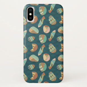 Capa Para iPhone X Teste padrão azul exterior de etapa   de Geo
