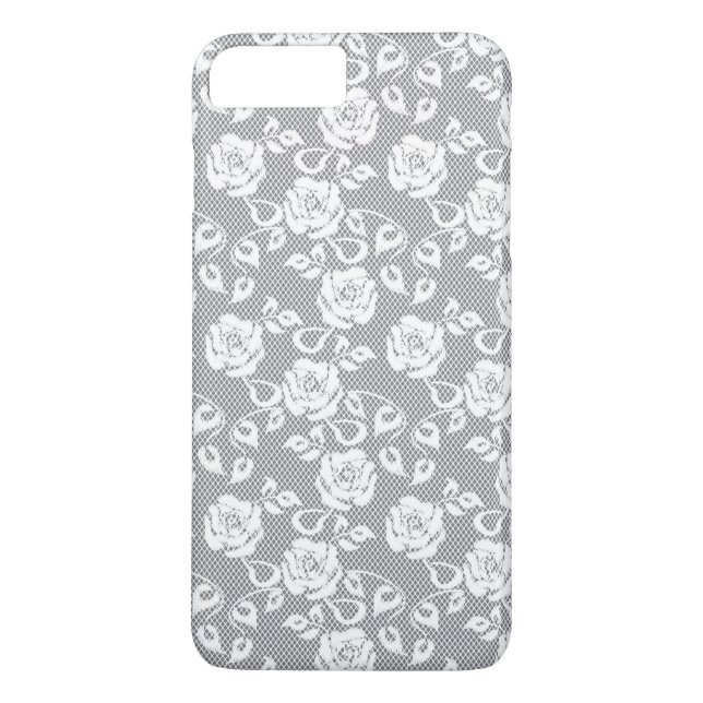 Capa Para iPhone, Case-Mate Teste padrão branco do laço no fundo cinzento (Verso)