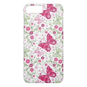 Capa iPhone 8 Plus/7 Plus Teste padrão branco floral