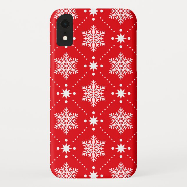 Capa Para iPhone, Case-Mate Teste padrão branco vermelho legal do Natal dos (Verso)