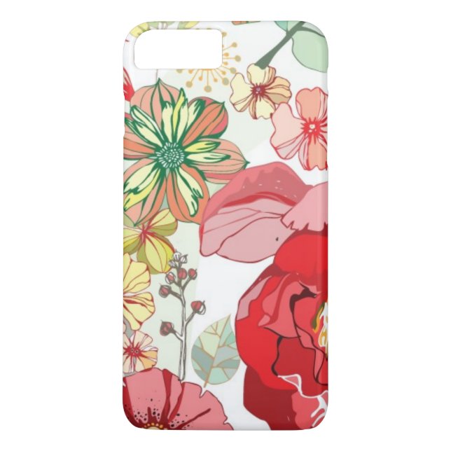 Capa Para iPhone, Case-Mate Teste padrão com flores vermelhas (Verso)
