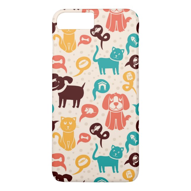 Capa Para iPhone, Case-Mate Teste padrão com gatos e os cães engraçados (Verso)
