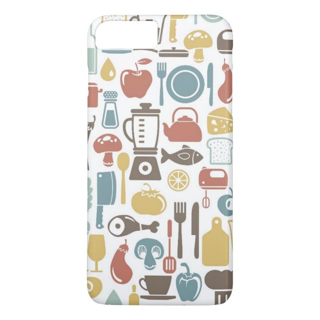 Capa Para iPhone, Case-Mate Teste padrão com ícones do cozinhar (Verso)