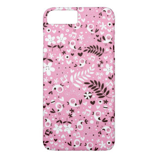 Capa Para iPhone Da Case-Mate teste padrão cor-de-rosa bonito dos pássaros e das
